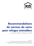 Recommandations de normes de soins pour refuges animaliers