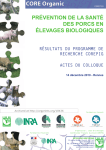 prévention de la santé des porcs en élevages biologiques