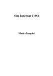 Manuel utilisation du site