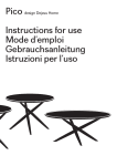 Instructions for use Mode d`emploi Gebrauchsanleitung Istruzioni