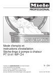 Mode d`emploi et instructions d`installation S&egrave;che-linge &agrave;