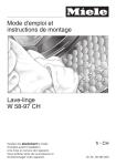 Mode d`emploi et instructions de montage Lave-linge W 58