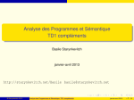Analyse des Programmes et Sémantique TD1