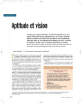 Aptitude et vision : Profession, Sport, Déficient visuel, Travail sur