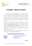 Voyages : Mode d`emploi