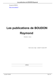 Les publications de BOUDON Raymond
