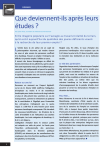 Que deviennent-ils apr&egrave;s leurs &eacute;tudes ?