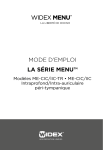 MODE D`EMPLOI LA S&Eacute;RIE MENU&trade;