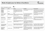 Mode d`emploi pour &eacute;les l&acirc;chers d`auxillaires