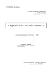 &laquo; Apprendre &agrave; lire : oui, mais comment ? &raquo;