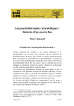 Les psychothérapies `scientifiques` : histoire d`un succès fou