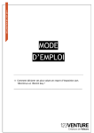 MODE D`EMPLOI