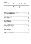 Le tableur Calc : Mode d`emploi