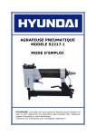 agrafeuse pneumatique modele 92217.1 mode d`emploi