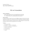TD de Probabilit&eacute;s - Math&eacute;matiques
