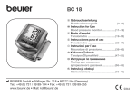 Mode d`utilisation du tensiomètre Beurer BC 18