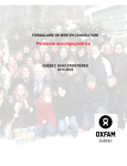 FORMULAIRE DE MISE EN CANDIDATURE - Oxfam