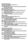 Model 620 and 630 Luggage Lock Instruction Sheet