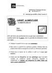 CARNET ALIMENTAIRE
