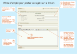 Mode d`emploi pour poster un sujet sur le forum