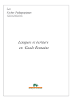 Langues et écriture en Gaule Romaine