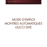 MODE D`EMPLOI MONTRES AUTOMATIQUES GUCCI DIVE