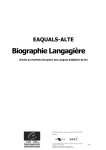 Biographie Langagière