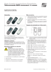 Mode d`emploi et instructions d`installation Télécommande EWFS