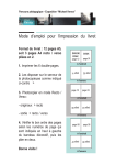 Mode d`emploi pour l`impression du livret