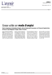 Grasse valide son mode d`emploi