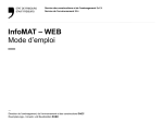 InfoMAT &ndash; WEB Mode d`emploi &mdash;