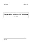 Représentations sociales et choix alimentaires