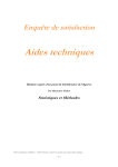Enquête de Satisfaction d`aides techniques auprès des bénéficiaires