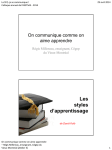 On communique comme on aime apprendre