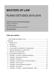 plan d`études du Master - Université de Neuchâtel
