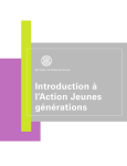 Introduction à l`Action Jeunes générations