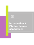 Introduction &agrave; l`Action Jeunes g&eacute;n&eacute;rations