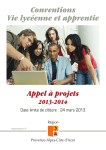Appel à projets CVLA 2013-2014