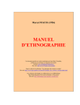 MANUEL D`ETHNOGRAPHIE - Les Classiques des sciences sociales