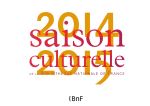 Saison culturelle de la BnF, 2014-2015. Expositions