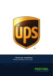 Mode d`emploi pour l`envoi de colis via UPS