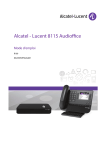 Mode d`emploi Audioffice 8115 - Alcatel