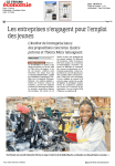 Les entreprises s`engagent pour l`emploi des jeunes