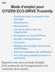 Mode d`emploi pour CITIZEN ECO