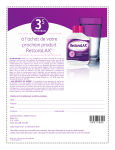 &agrave; l`achat d`un produit RestoraLAX