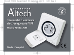 Thermostat d`ambiance électronique sans fil RF