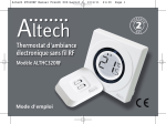Thermostat d`ambiance &eacute;lectronique sans fil RF