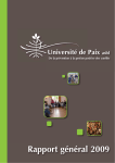 rapport d`activités 2009 - Université de Paix asbl