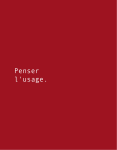 Penser l`usage.