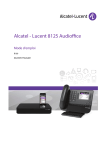 Mode d`emploi Audioffice 8125 - Alcatel